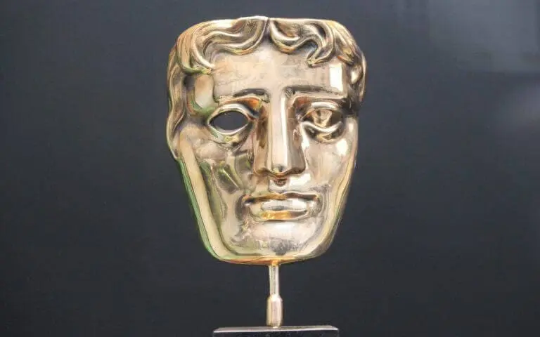 London, UK - June 19th 2018 : Bafta (British Academy film and television awards) award statue trophy on display stock, photo, photograph, picture, image press