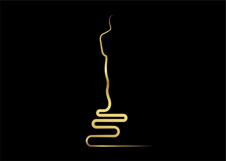 Outline of an Oscar, which all actors aspire to when starting out and in the prime of their careers.