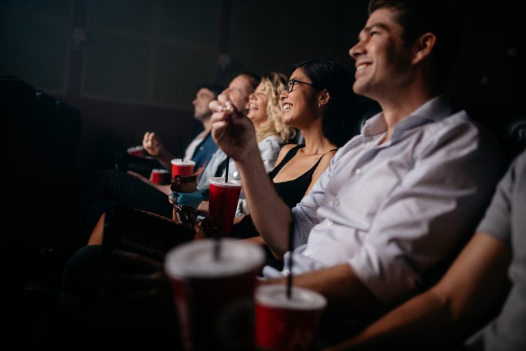 A group of actors enjoying one of the many movie premiers in April.