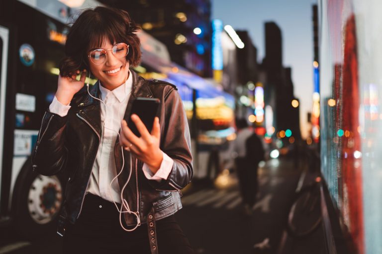 An actress on her way to a last-minute commercial audition.