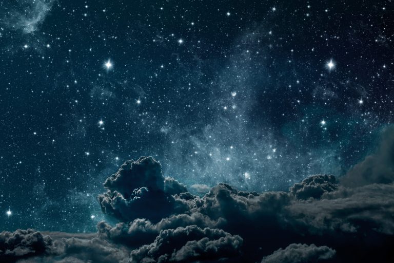 A night sky, one you might see when watching "Trump in Space - The Musical."