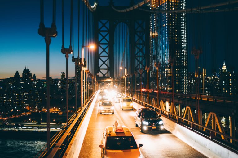 Traffic on the bridge as people rush home to watch Mindy Kaling's "Late Night."