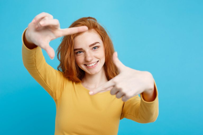 An actress taking advice for her commercial headshots.