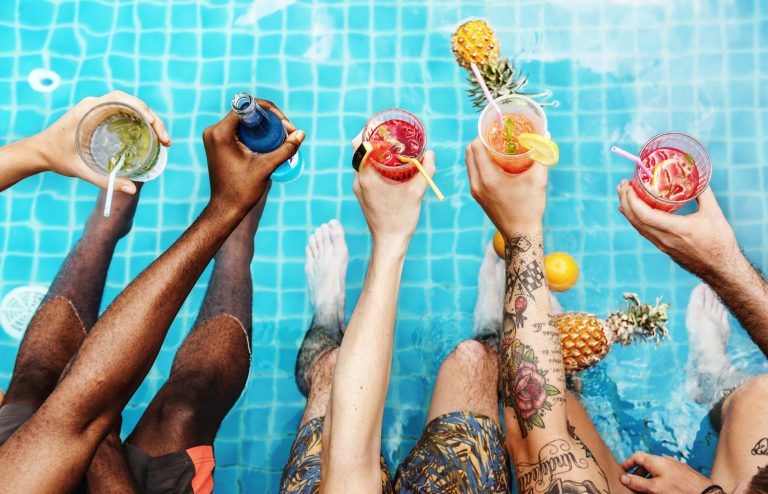 A group of friends chatting about their favorite summer movie breakout stars.