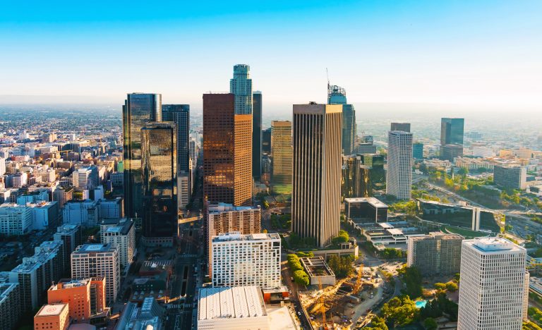 Aerial view of Downtown Los Angeles, where Casting Director Kim Marie Swanson's learned many life lessons to share.