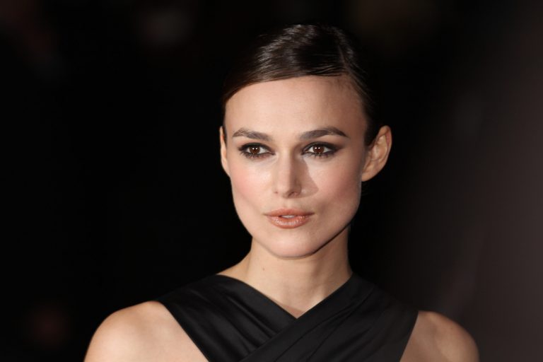 Keira Knightley arriving for the premier of "Official Secrets."