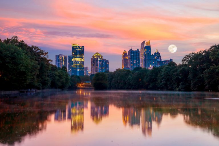 Skyline of Atlanta, Georgia, one of the top production hubs in the US.