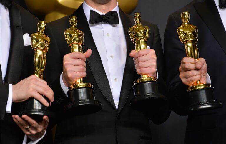 Oscar-nominated lead actors, now winners in their respective categories.