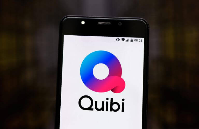 Quibi app being opened on a phone before streaming several of its launch shows.