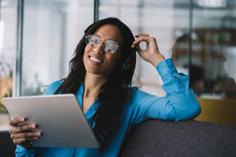 A casting director running a virtual casting session.