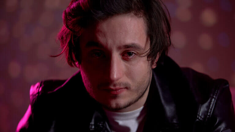 An actor learning how to cry on camera.