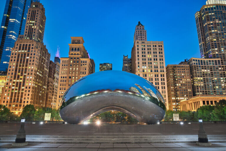 The Chicago bean, a staple of the city, which is also a great place for actors to launch their careers.