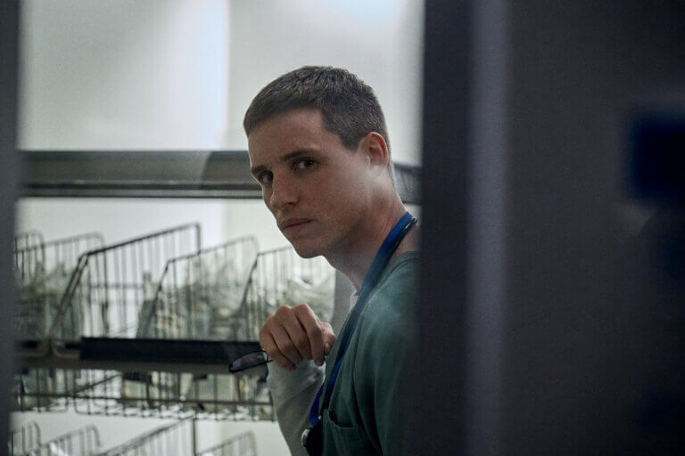 Eddie Redmayne as Charlie Cullen in Netflix's "The Good Nurse."