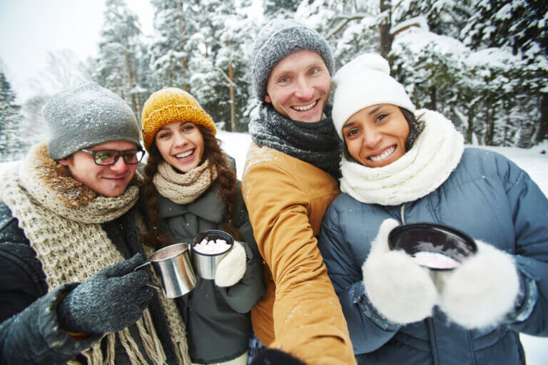 Friends enjoying one of our 31 things to do in December.