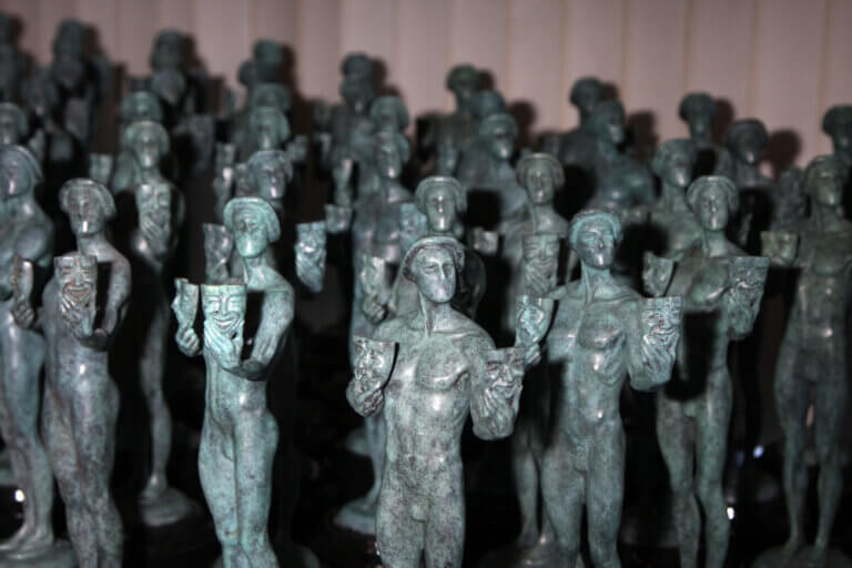SAG Awards statues. These are set to go to various actors and casting ensembles for the prestigious awards show.