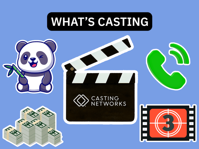 Collage on a blue background featuring panda, countdown reel, money a green phone and a slate.