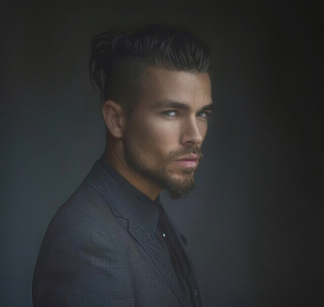 Side profile of Casting Director Henry Jäderlund in a dark blue suit.