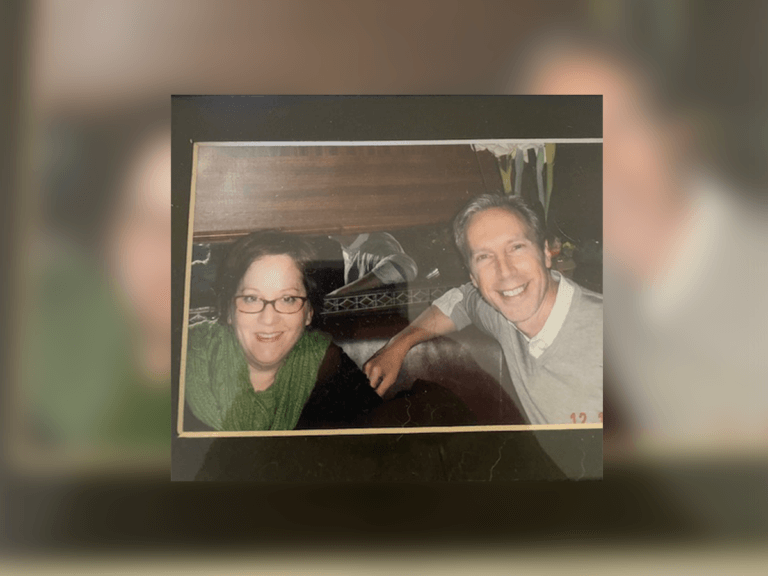 Casting Directors Ruth Lambert and Robert McGee smiling at a diner.