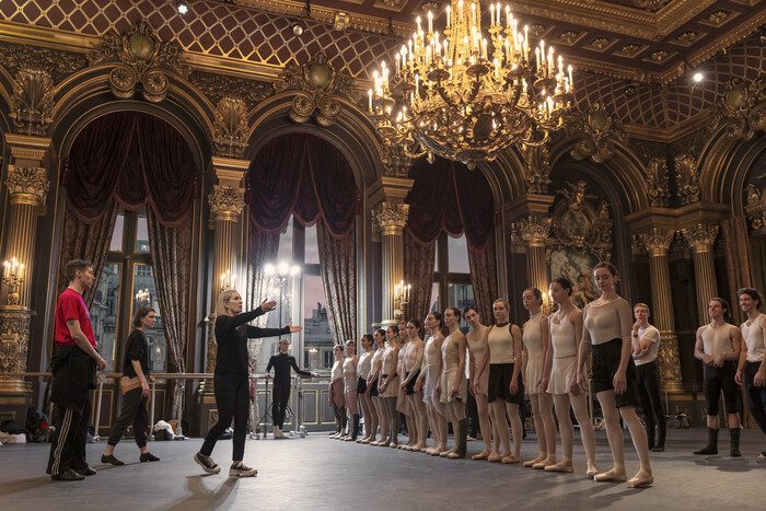 Choreographer Marguerite Derricks on the set of ÉTOILE.