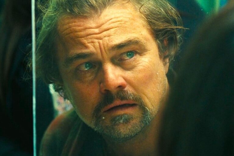 Leonardo DiCaprio looking worried and concerned.