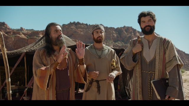 Wasim No'Madi, Brad Culver, Majed Sayess in the desert .